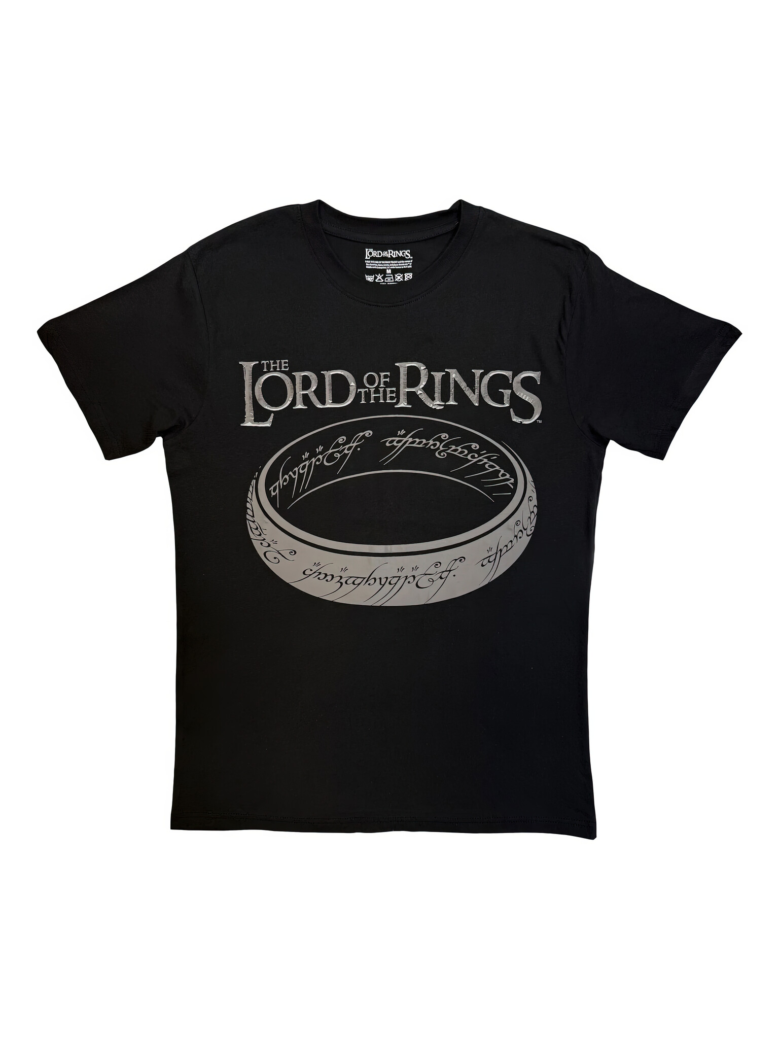 Lord Of The Rings - Greyscale Ring Black Tee-1