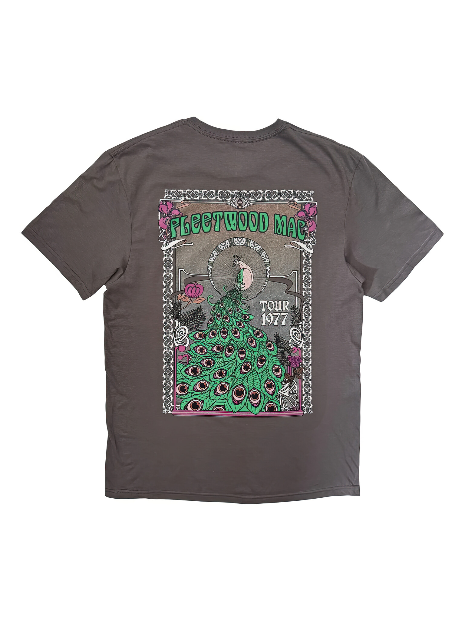 Fleetwood Mac - Peacock Tour Grey Tee-2