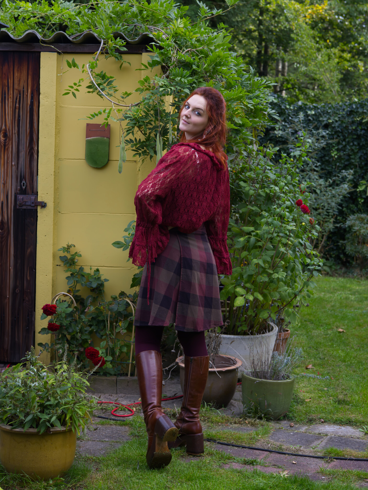 The Sabbath Cotton MINI Skirt (MAPLE)-4