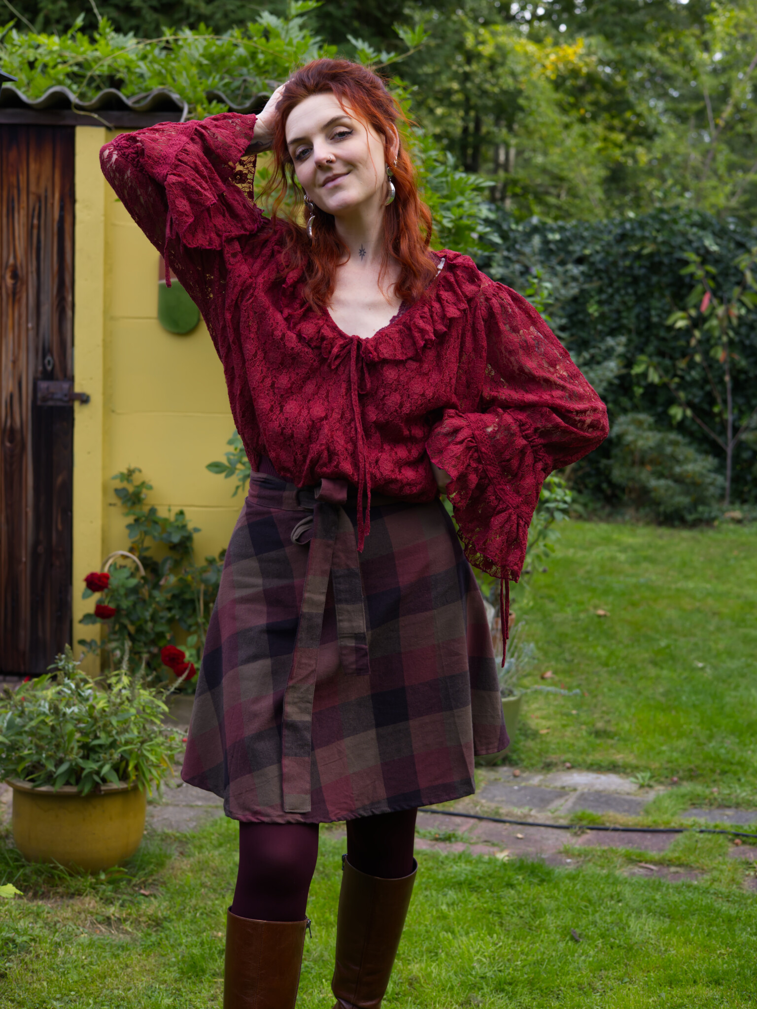 The Sabbath Cotton MINI Skirt (MAPLE)-1