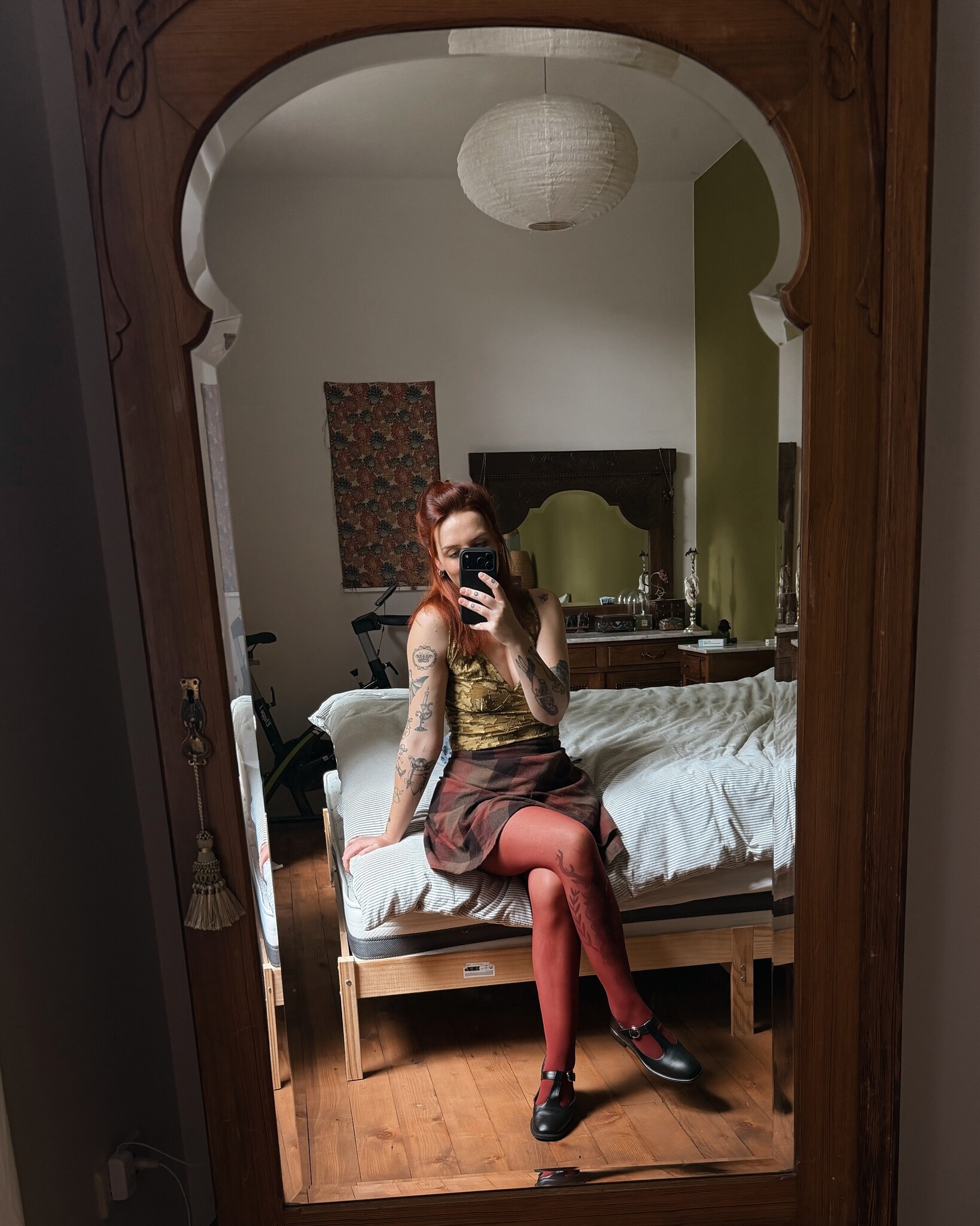 The Sabbath Cotton MINI Skirt (MAPLE)-3