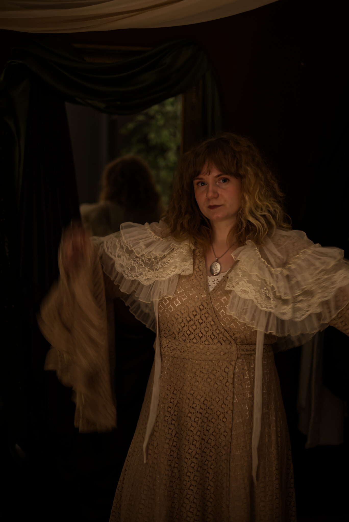 The Florence Lace Dress (MARROW)-2