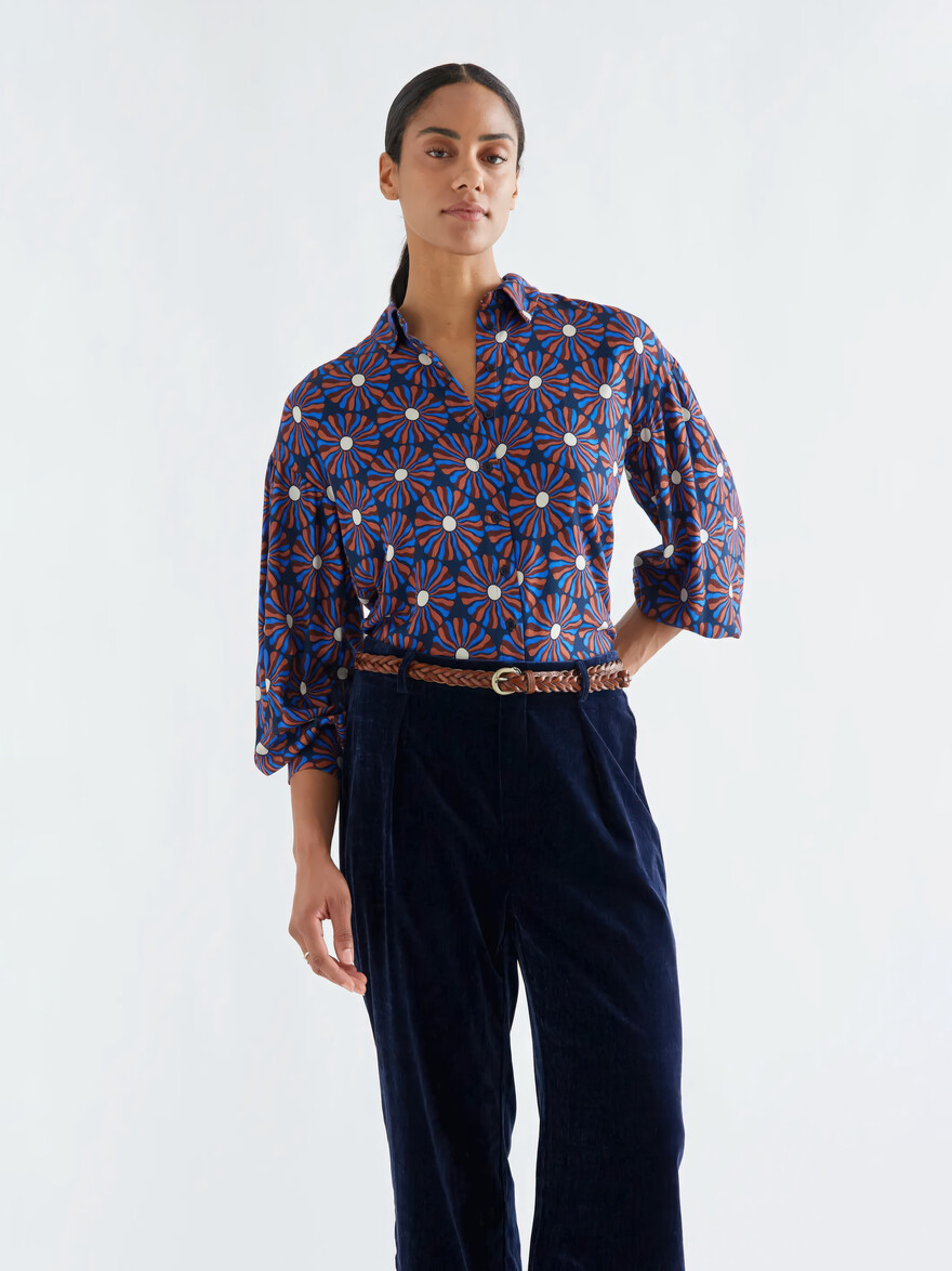 Spiral Flower Haze Blouse