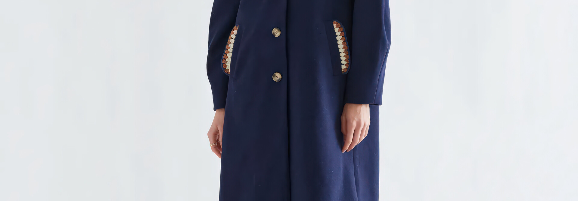 Annabelle Cream Trim Coat