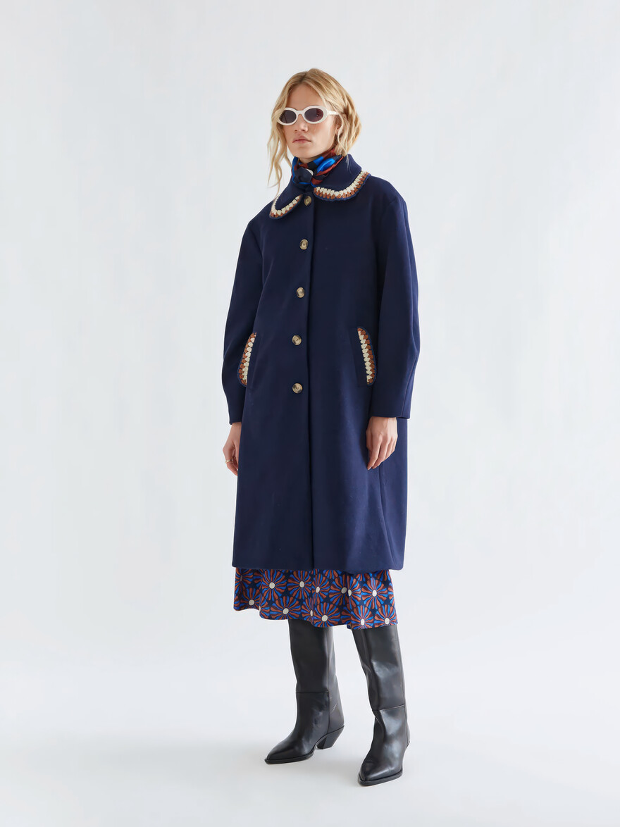 Annabelle Cream Trim Coat