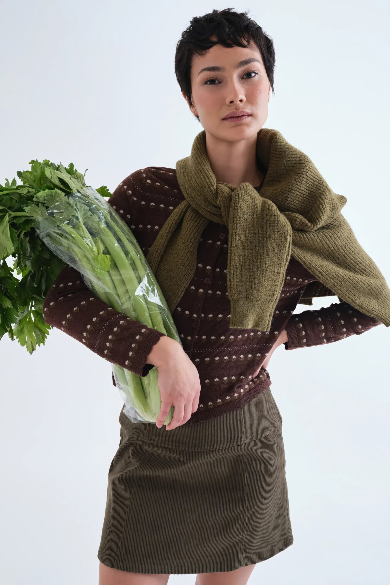 Happy Umber Flower Horizon Cardigan-3