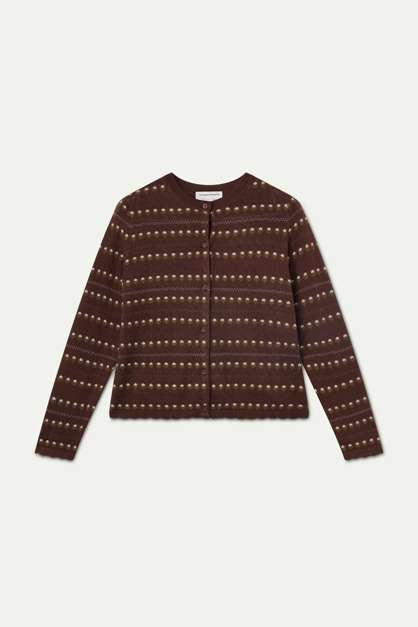 Happy Umber Flower Horizon Cardigan-6