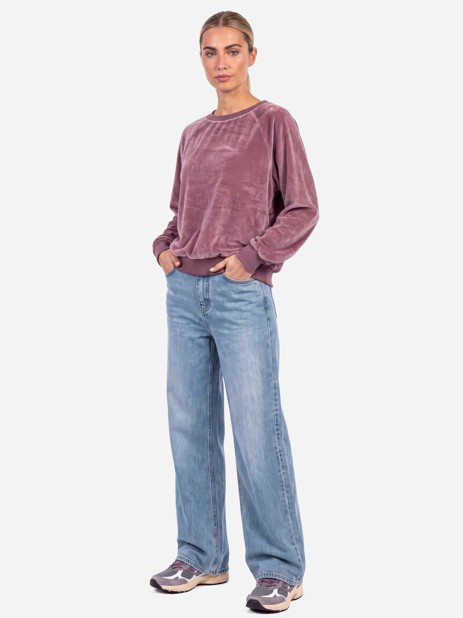 ♣ Dara Rose Dust Velours Pullover-2