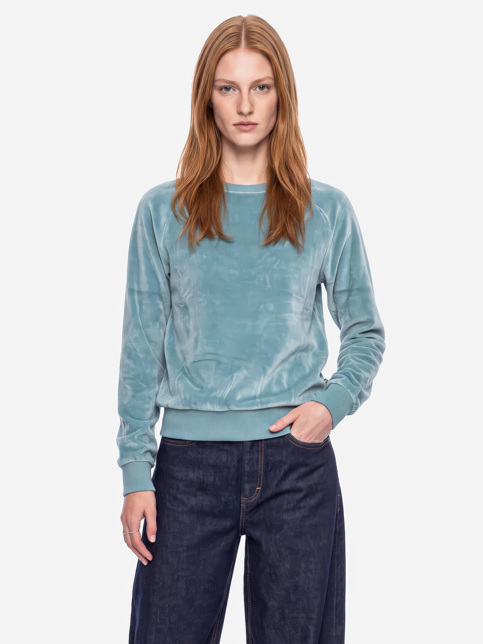 ♣ Dara Ocean Eyes Velours Pullover-1