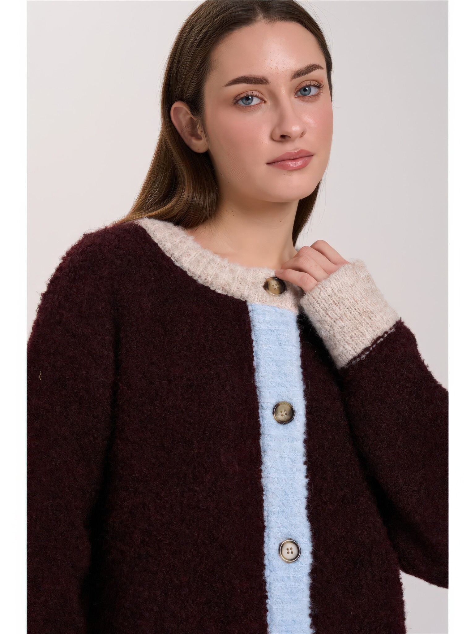 ♣ Berry Blocks Cardigan-2