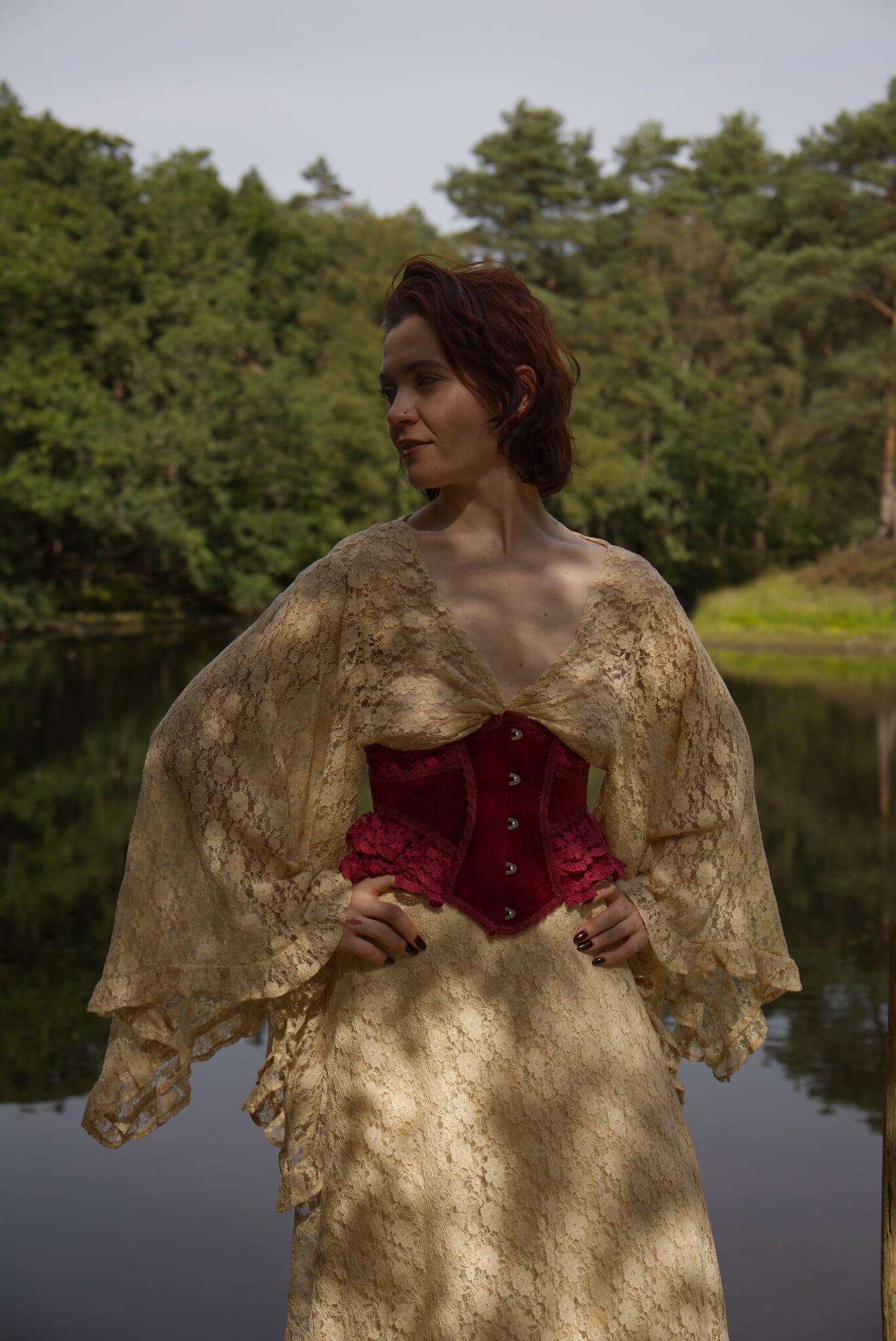 The Isadora Corset Belt (CARMINE)-1