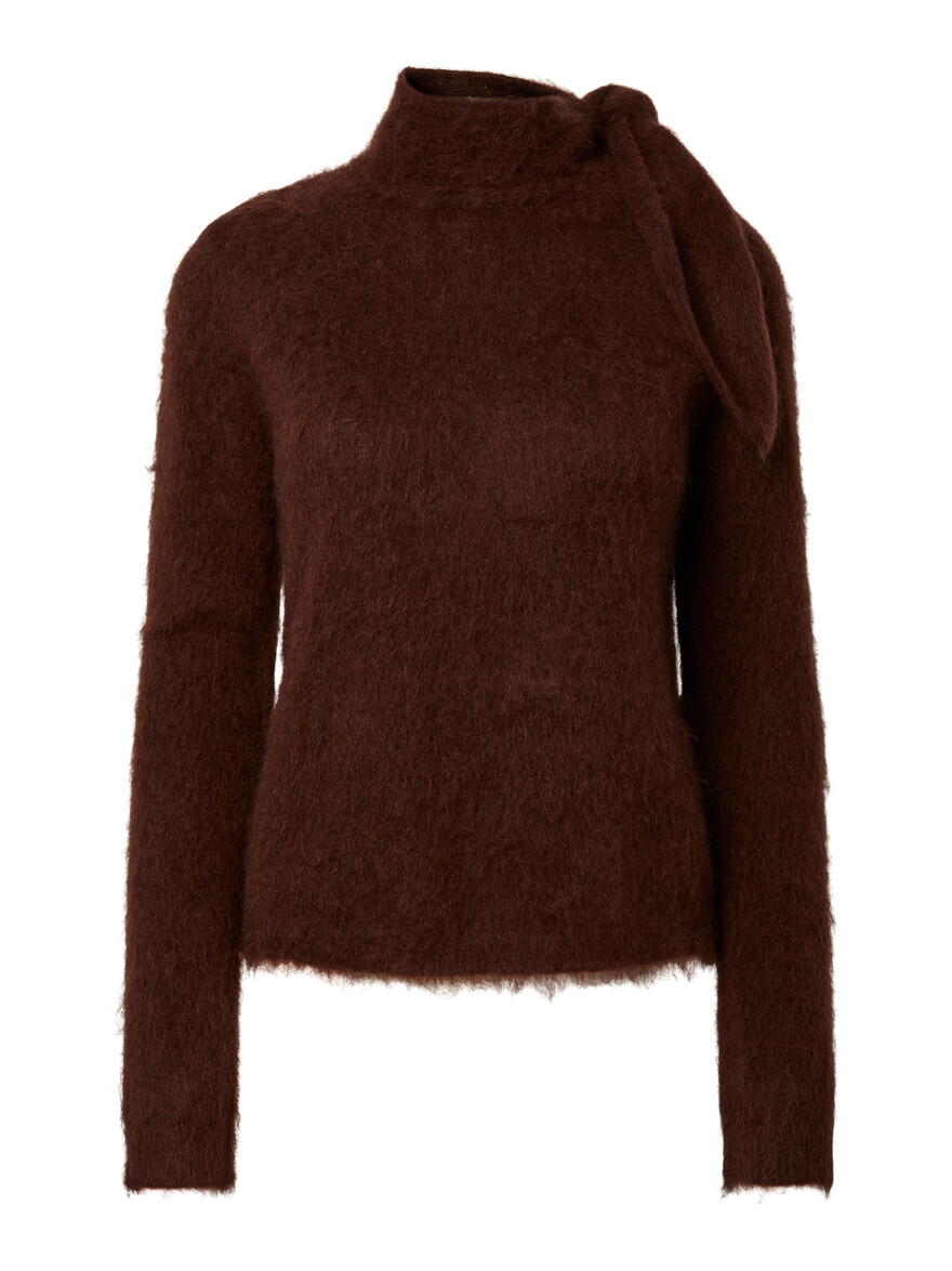 ♣ Yastilde Coffee Bean Bow Pullover