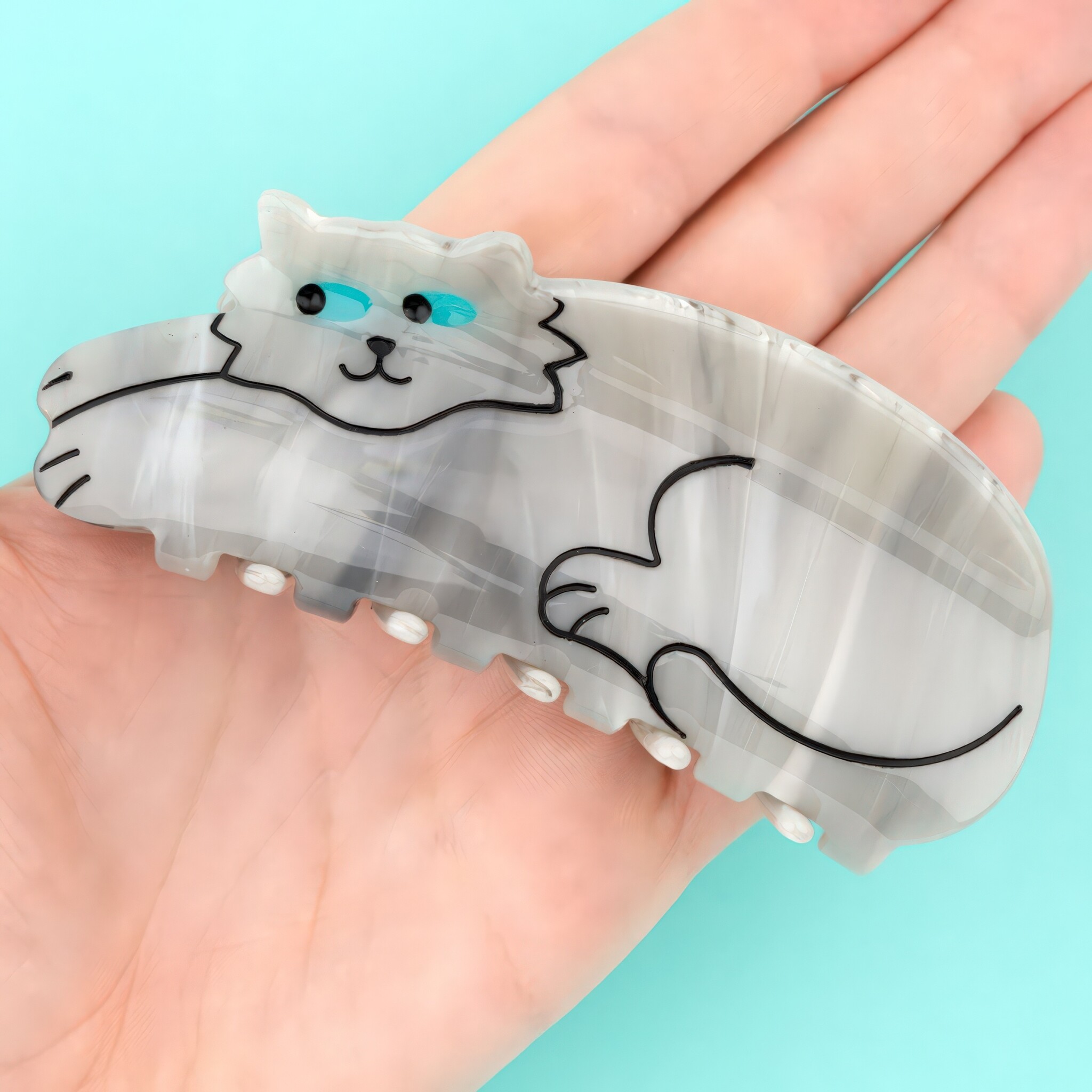♣ Grey Cat Hair Claw-3