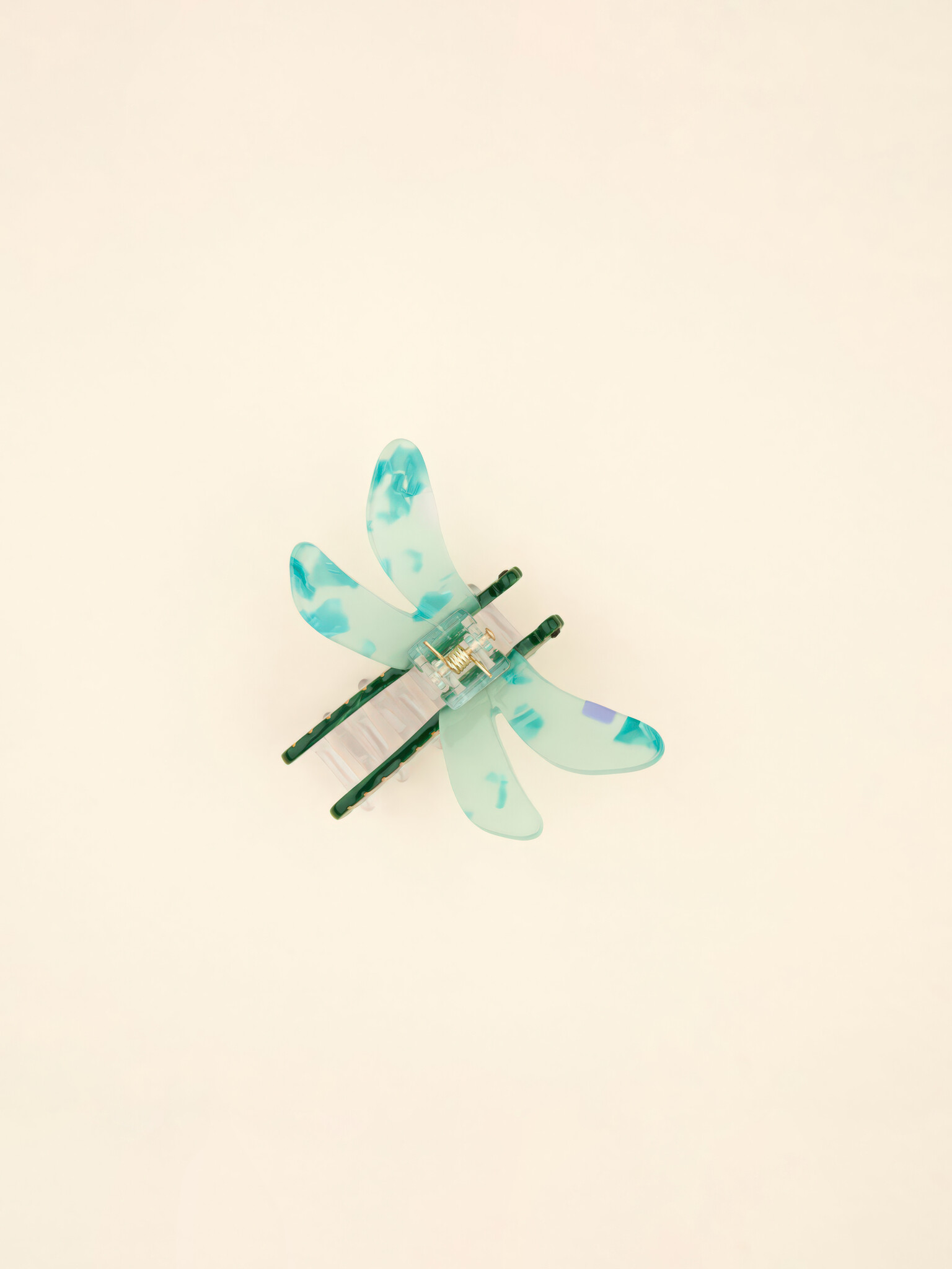 ♣ Green Dragonfly Hair Claw-1