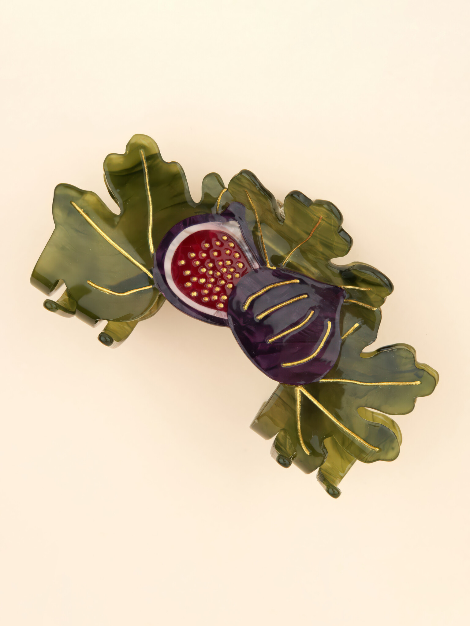 ♣ Fig Tree Hair Claw-1