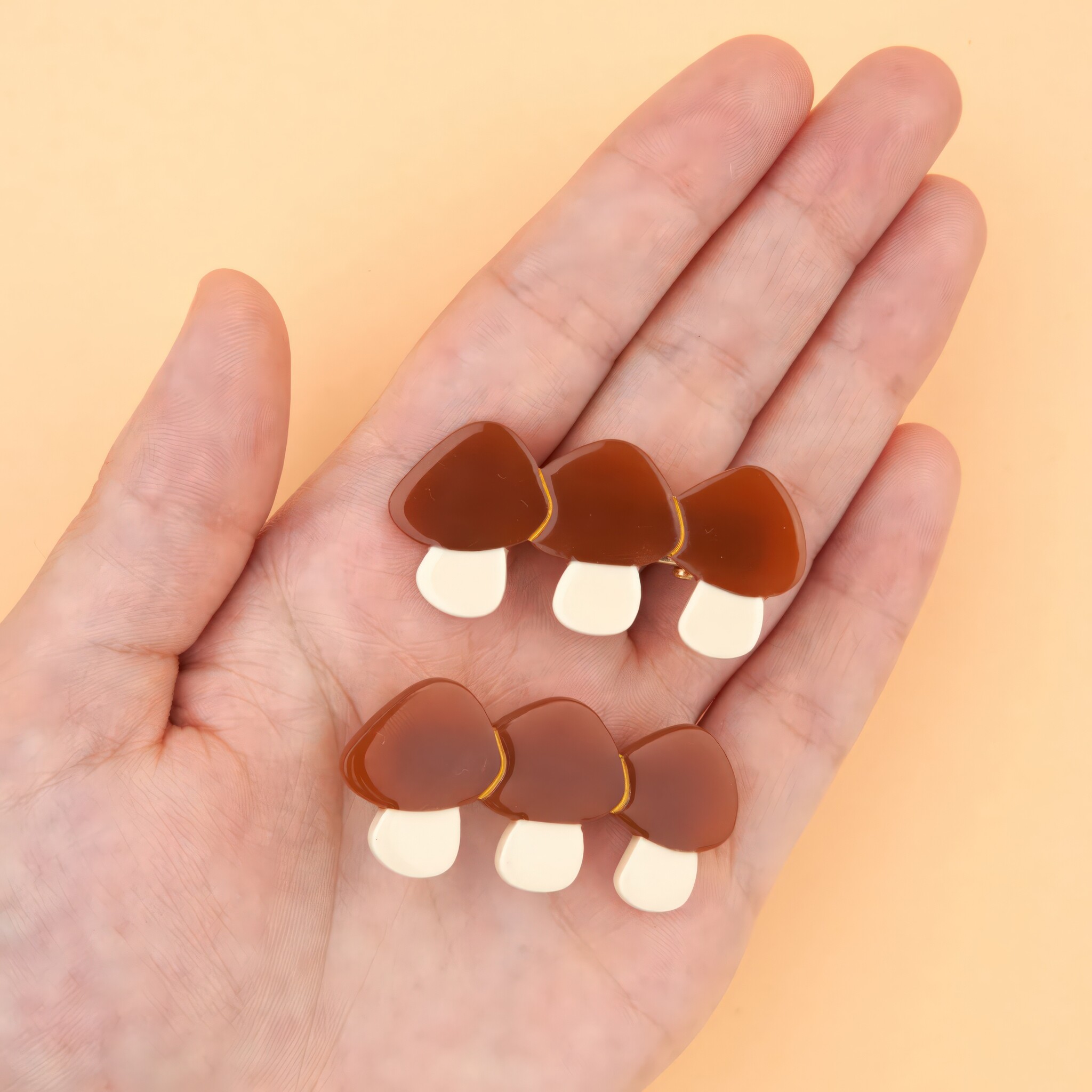 ♣ Bolete Mushrooms Hair Clips SET-3