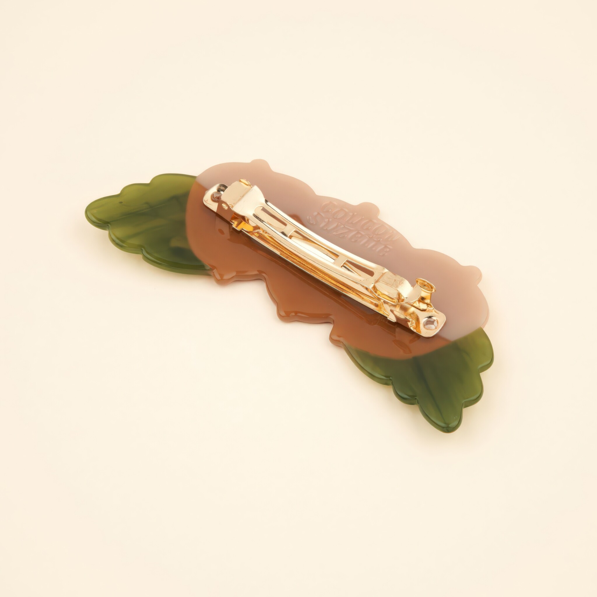 ♣ Acorns French Barrette-3