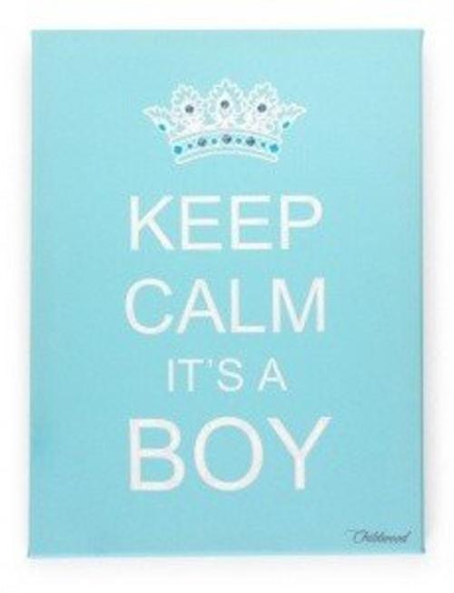 Childhome Childhome Schilderij Keep Calm It"s A Boy