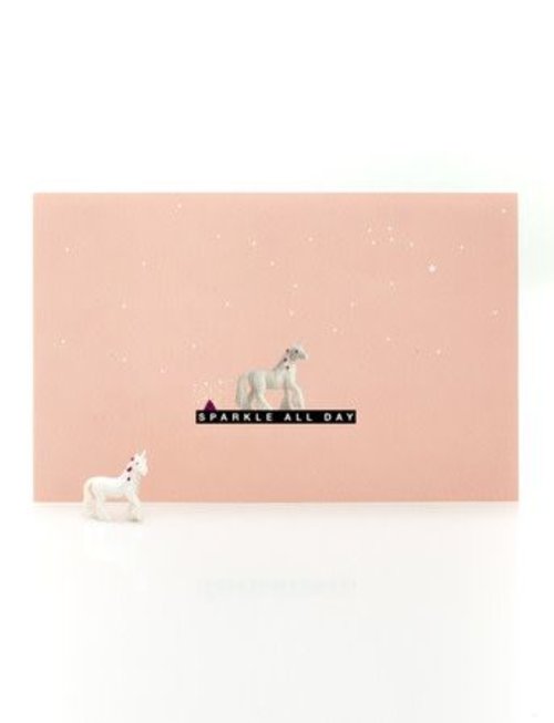 Leuke Kaartjes Leuke Kaartjes Met Geluksbrenger Eenhoorn "Sparkle All Day"