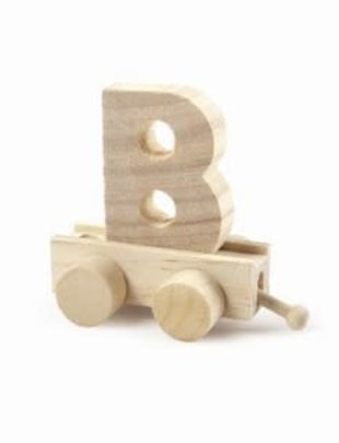 Houten Treinletter Naturel B