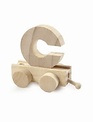 Houten Treinletter Naturel C