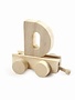 Houten Treinletter Naturel D