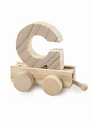 Houten Treinletter Naturel G