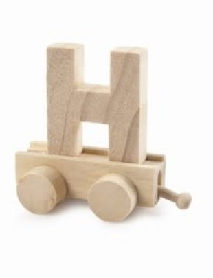 Houten Treinletter Naturel H