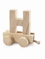 Houten Treinletter Naturel H