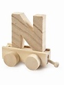 Houten Treinletter Naturel N