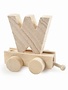 Houten Treinletter Naturel W