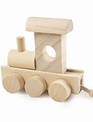 Houten Treinletter Naturel Locomotief