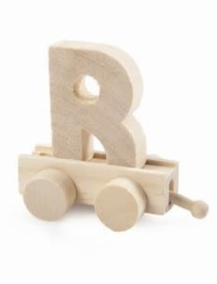 Houten Treinletter Naturel R