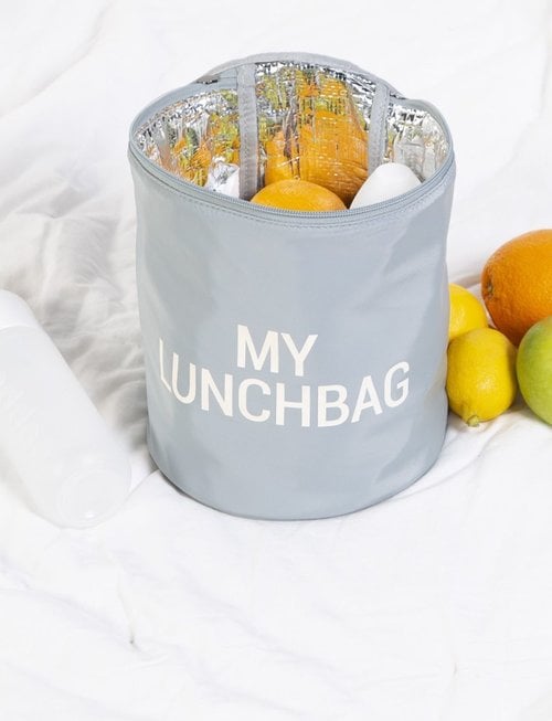 Childhome Childhome My Lunchbag Met Isolerende Voering -  Grijs/Ecru