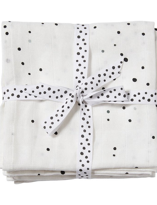 Done by Deer Done by Deer Tetradoeken 2-Pack Dreamy Dots White 120x120 cm