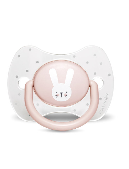 Suavinex Suavinex Fospspeen Hygge Phys. Silicone Speen 0-6m Pink Rabbits