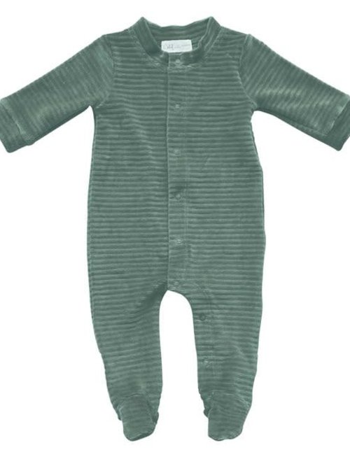 Witlof For Kids Witlof For Kids Pyjama  Velours Met Voet Sage Green