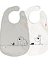 Done by Deer Done by Deer Slab Velcro Deer Friends Grey/Beige 2-Pack