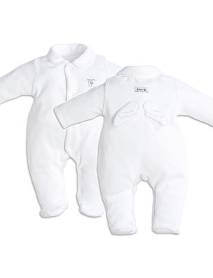 First First Combi Angel Wings Fluweel White