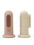 Mushie Mushie Vingertandenborstel Sand/Blush (2 stuks)