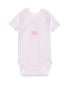 Petit Bateau Petit Bateau Body Milleraies-strepen Roze Korte Mouw En Omslag