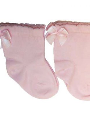 In Control In Control kousen Set Van 2 Satin Bow Soft Pink/Soft Pink
