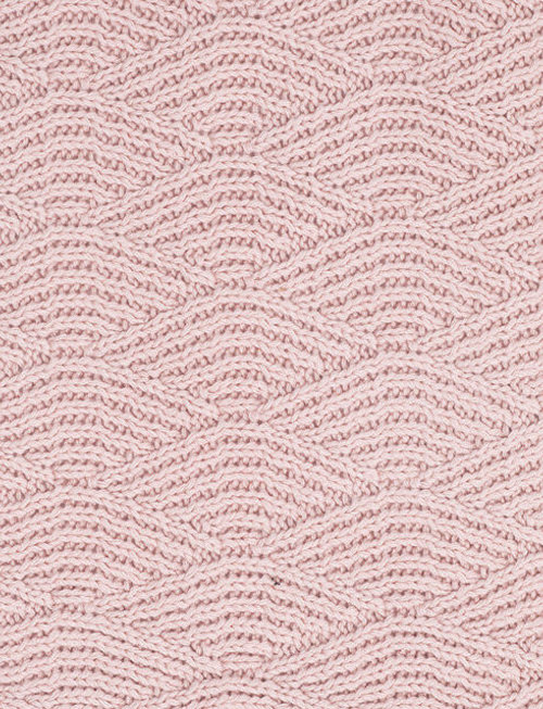 Jollein Jollein Deken Wieg River Knit Pale Pink 75x100 cm