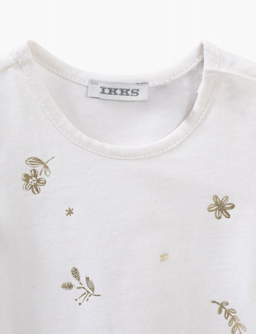 IKKS IKKS Setje Girls Jurk & T-shirt Army Of Flowers Kaki