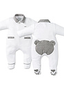 First First Combi Orso Jersey Teddybear White/ Grey