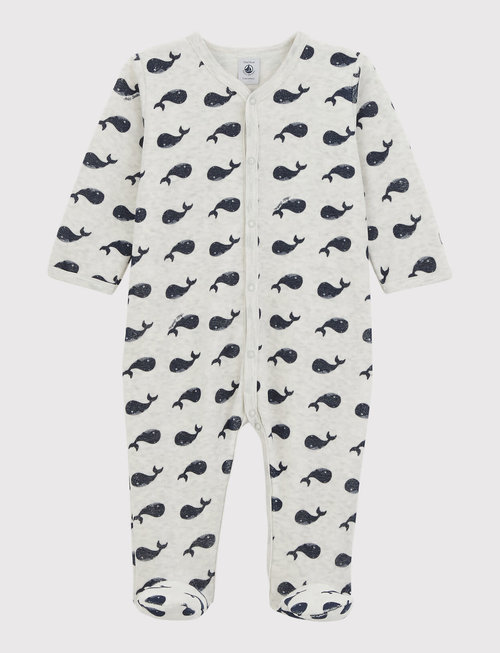 Petit Bateau Petit Bateau Pyjama Met Walvis Blauw Medieval