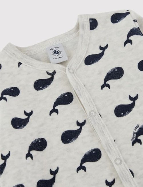 Petit Bateau Petit Bateau Pyjama Met Walvis Blauw Medieval