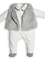 First First Combi Teddy Bear Backside White/Grey