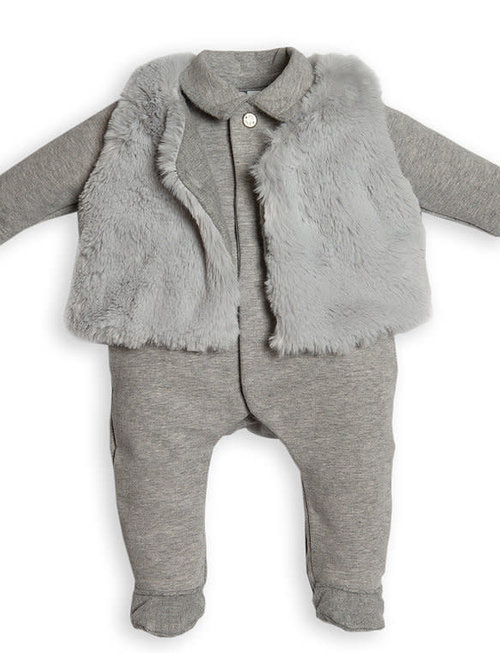 First First Combi Teddy Bear Backside Grey