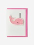 Petra Boase Petra Boase Wenskaart Whale Patch Pink